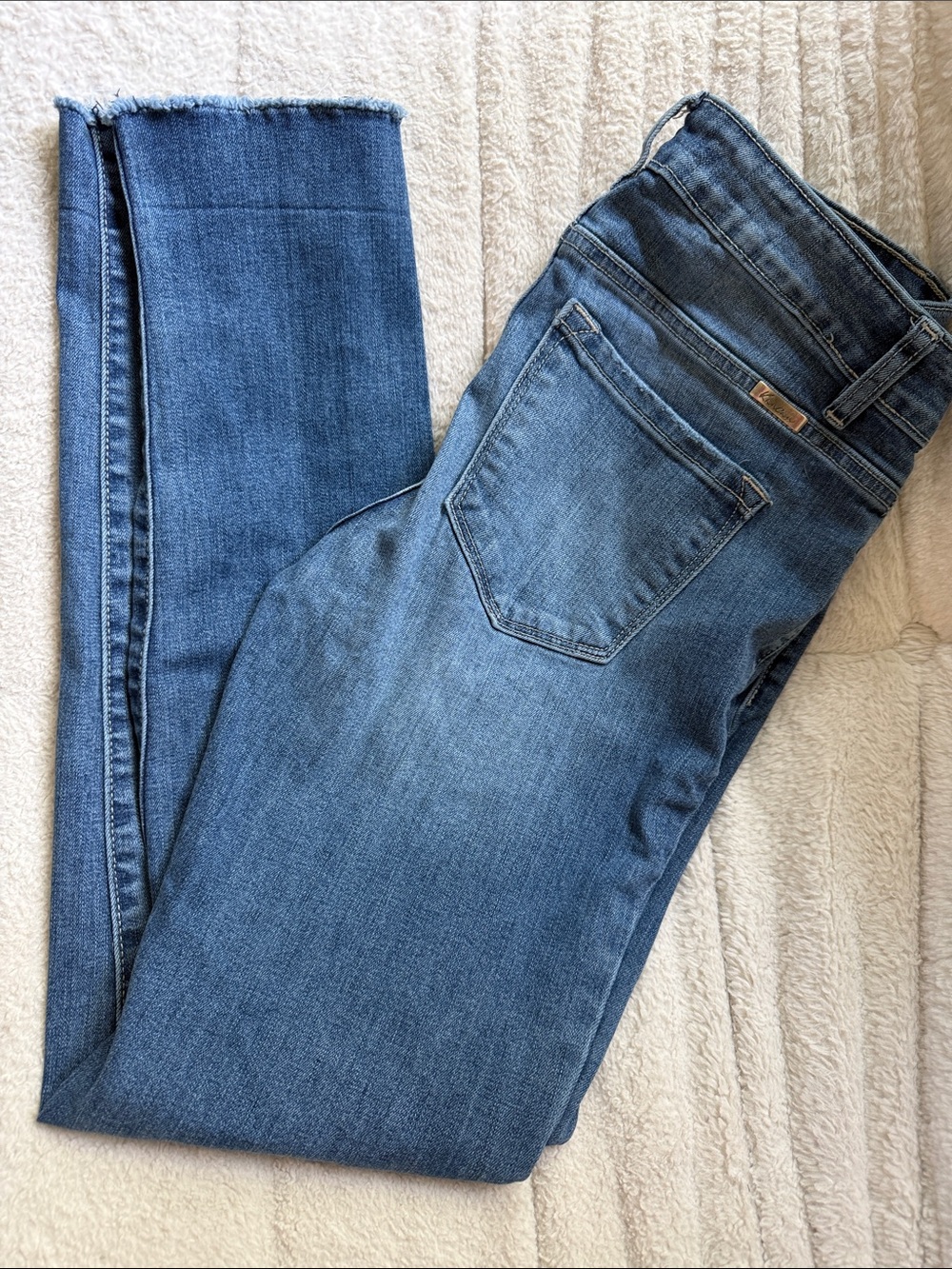KanCan Women's Skinny Jeans in Medium Blue Denim